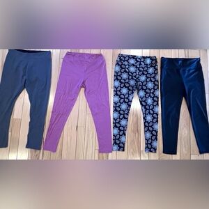 LEGGINGS BUNDLE OF 4 TOTAL—NICE CONDITION, SIZE XL, SEE PHOTOS OF MEASUREMENTS
